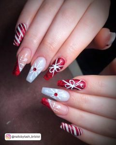 Coffin Christmas Nails Designs