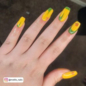 Coffin Nails Yellow Ombre