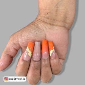 Coffin Shaped Fall Nails