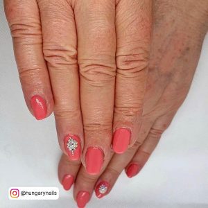 Coffin Shaped Nails Light Red