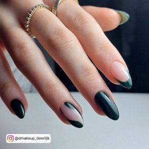 Dark Green Christmas Nails