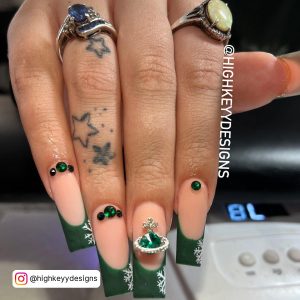 Dark Green Nails Matte