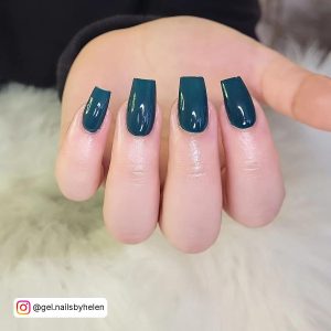 Dark Green Press On Nails