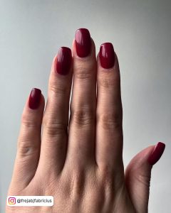 Dark Red Nail