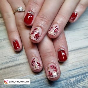 Dark Red Nails For Fall