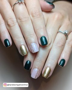 Deep Forest Green Nails