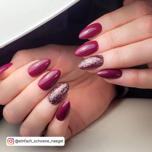 Deep Red Wine Nail Color