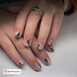 Emerald Green Gel Nails