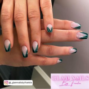 Emerald Green Nails Almond