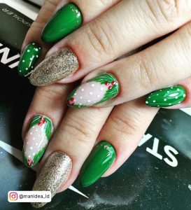 Emerald Green Nails Christmas