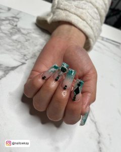 Emerald Green Press On Nails