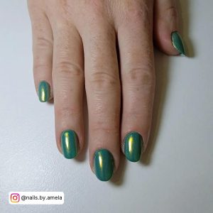 Emerald Green Short Nails