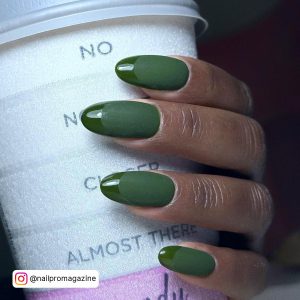 Forest Green Acrylic Nails