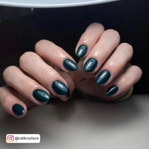 Forest Green Acrylic Nails