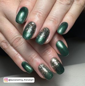 Forest Green Christmas Nails