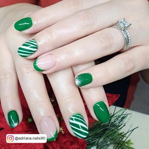 Forest Green Nail Design