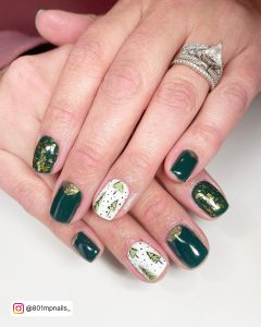 Forest Green Prom Nails