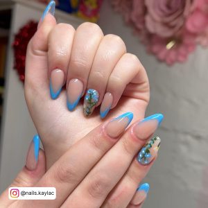 French Blue Tip Nails