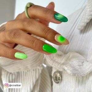 Gel Green Nails