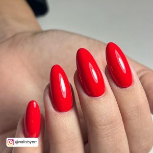 Gel Nails Red Design