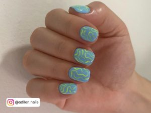 Green And Blue Ombre Nails