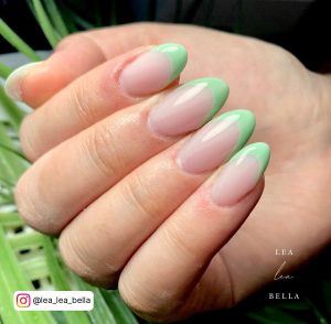 Green And Pink Nails Pastel
