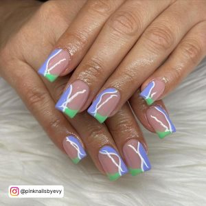 Green And Purple Nail Designs