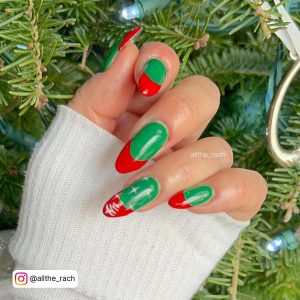 Green And Red Nail Designs