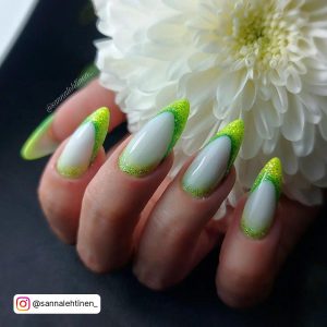 Green And Yellow Nail Designs