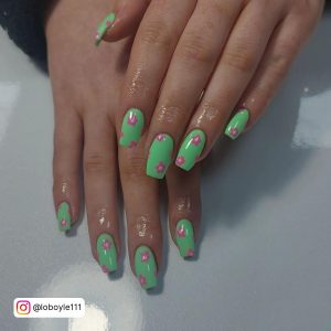 Green Butterfly Nails