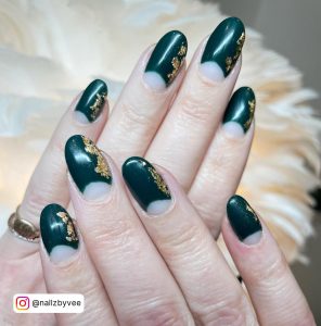 Green French Nails
