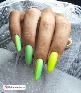 Green French Summer Nail Designs