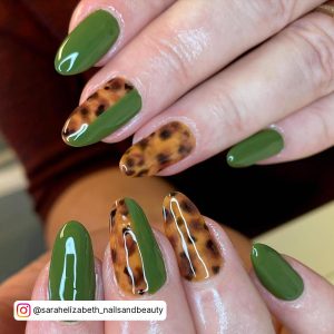 Green Nails For Fall