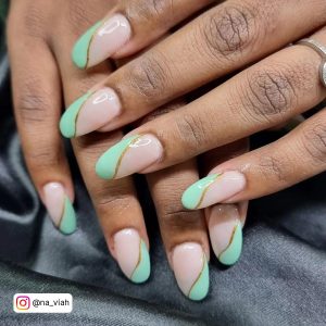 Green Nails Pastel
