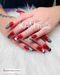 Halloween Black And Red Nails