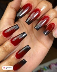 Halloween Nail Ideas With Black And Red