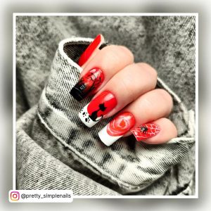 Halloween Nails Red