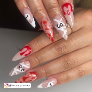 Halloween Nails With Red