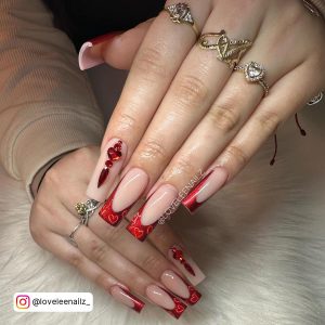How To Red Chrome Nails