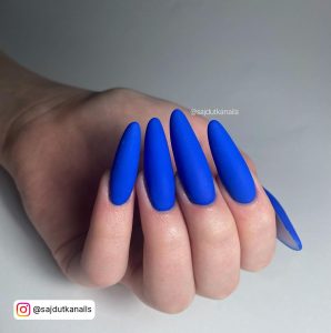 Light Blue Almond Nails