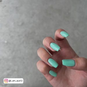 Light Blue Green Nails