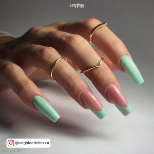 Light Green Acrylic Nails