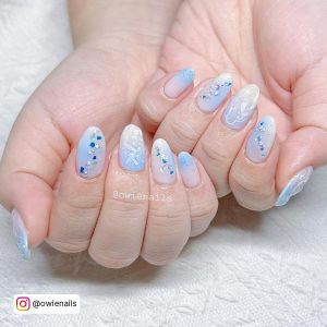 Light Pastel Blue Nails