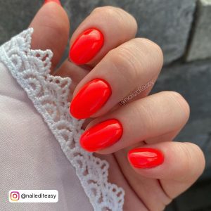 Light Red Acrylic Nails