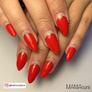 Light Red Ombre Nails