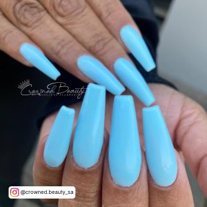 Long Blue Fake Nails