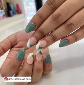 Matte Army Green Nails