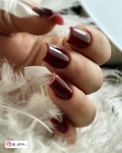 Matte Blood Red Nails