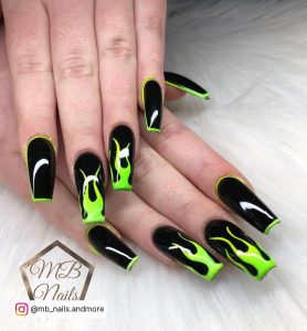 Matte Neon Green Nails