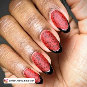 Matte Red Acrylic Nails